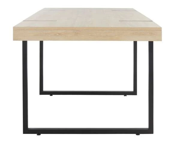 Safavieh Cael Dining Table - Sand With Black - Image 4