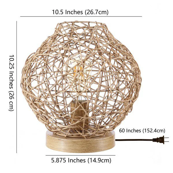 Safavieh Caldera Table Lamp - Rattan - Image 3