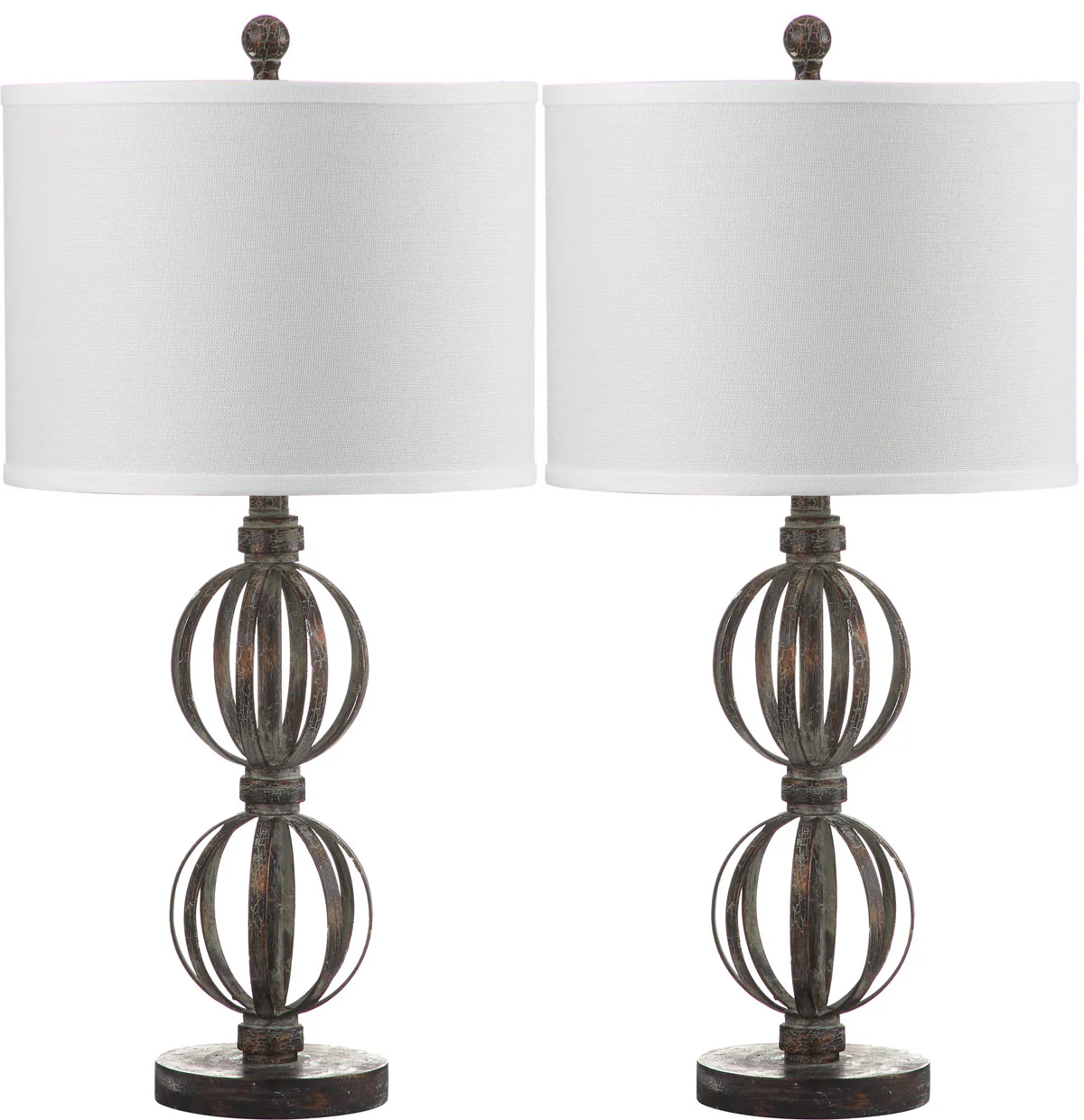 Safavieh Calista 27.75-Inch H Double Sphere Table Lamp Set Of 2 - Oil Rubbed Bronze (Black) - Image 3