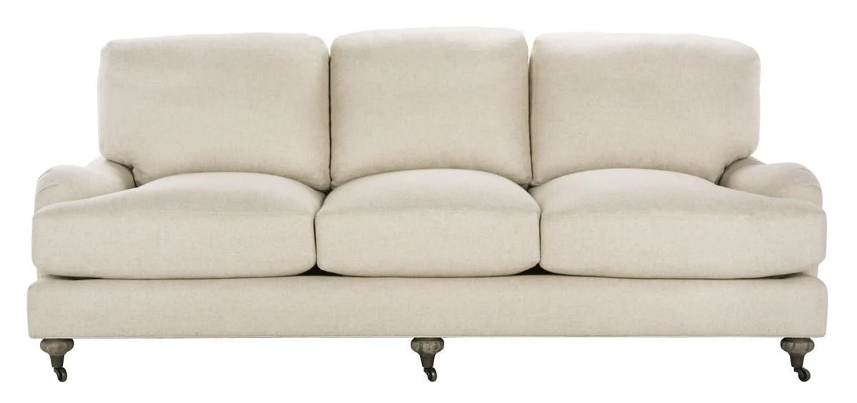 Safavieh Calvin Upholstered Fabric Sofa - Natural - Image 2