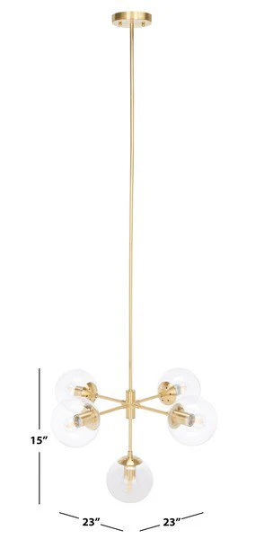 Safavieh Camaria Chandelier - Gold - Image 3