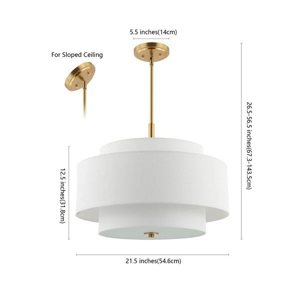 Safavieh Cambrie Chandelier - Brass Gold - Image 3