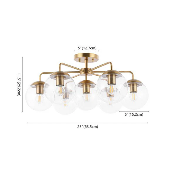 Safavieh Camdyn Flush Mount - Brass - Image 3