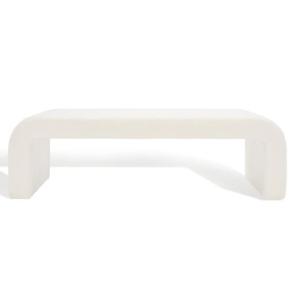 Safavieh Caralynn Upholstered Bench - Ivory - Image 2