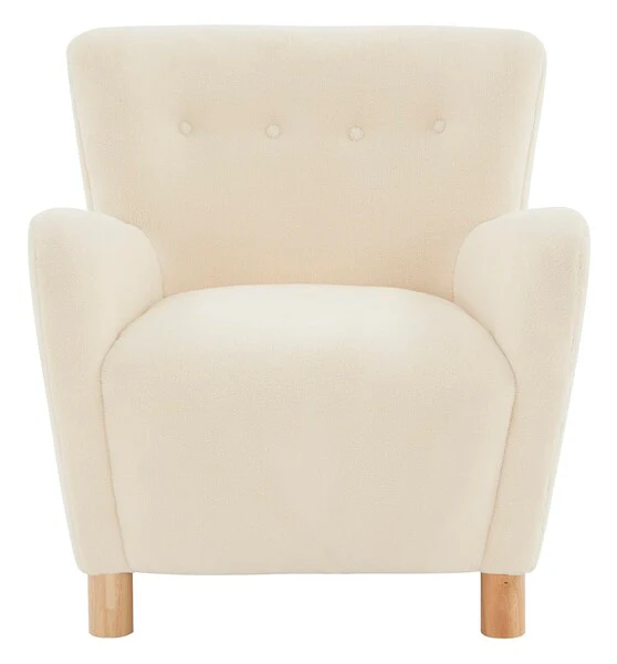 Safavieh Carey Faux Shearling Chair - Ivory - Image 2