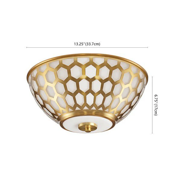 Safavieh Carlina Flush Mount - Brass Gold - Image 3