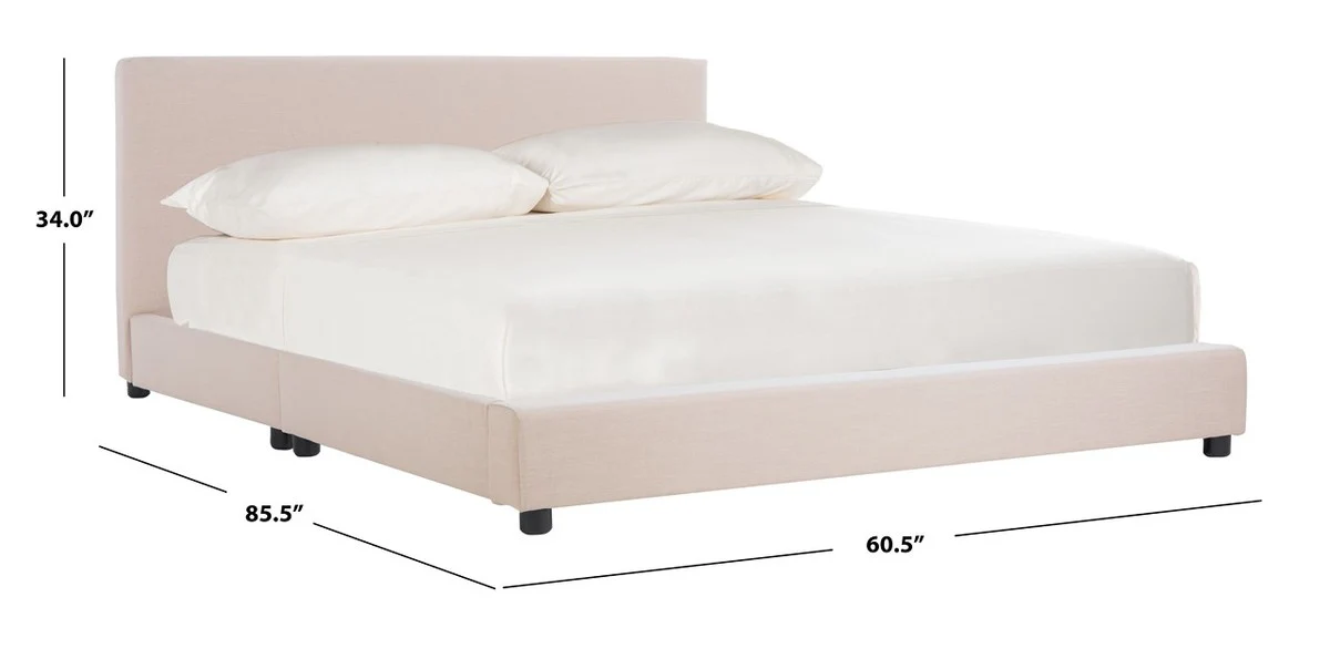 Safavieh Carter Bed Queen Size - Beige - Image 3