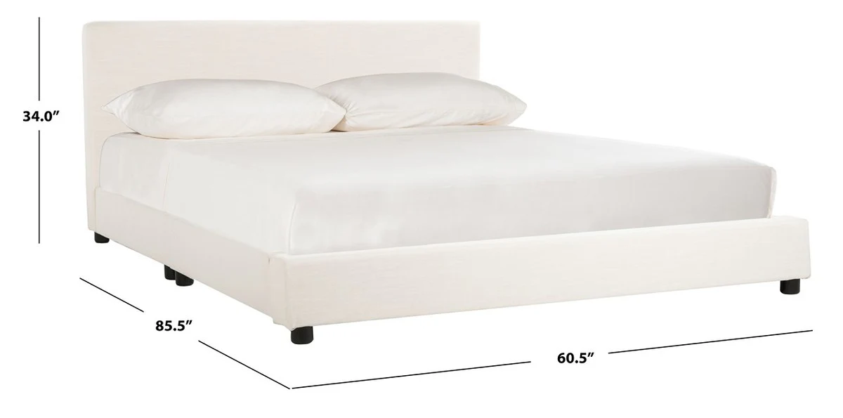 Safavieh Carter Bed Queen Size - Light Beige - Image 3