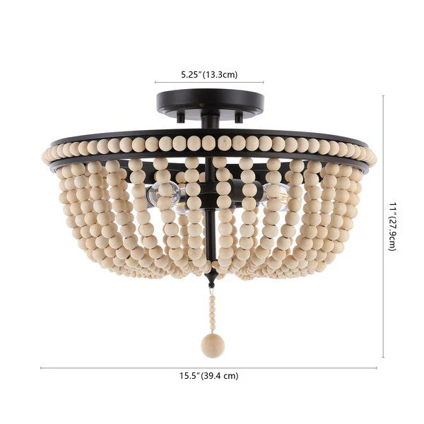 Safavieh Cascina Flush Mount - Oil Rub Bronze - Image 3