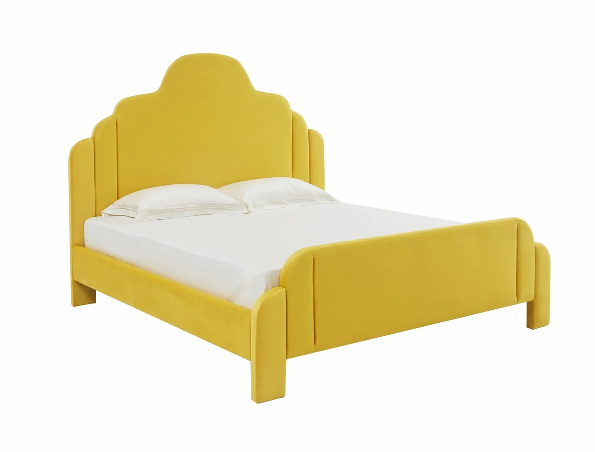 Safavieh Caspian Velvet Bed - Marigold - Image 3