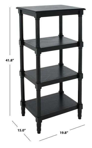 Safavieh Cassie 4 Shelf Bookcase - Black - Image 4