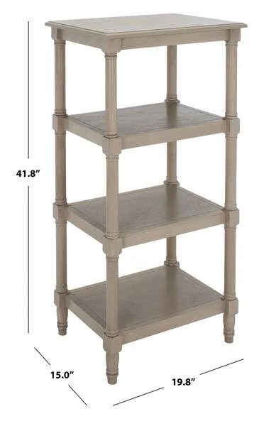 Safavieh Cassie 4 Shelf Bookcase - Greige - Image 4