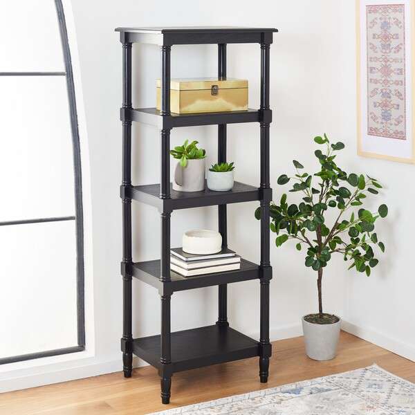 Safavieh Cassie 5 Shelf Bookcase - Black - Image 4
