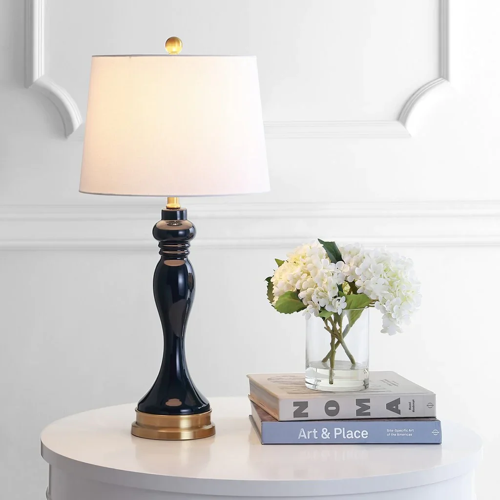 Safavieh Cayson, 28 Inch, Navy, Glass/Iron Table Lamp W/ Usb Port? - Navy - Image 2
