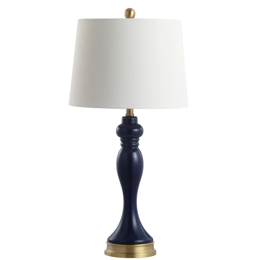 Safavieh Cayson, 28 Inch, Navy, Glass/Iron Table Lamp W/ Usb Port? - Navy - Image 3