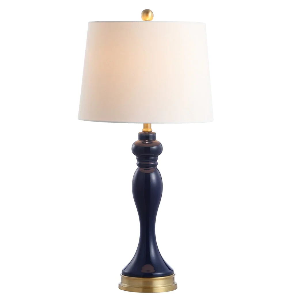 Safavieh Cayson, 28 Inch, Navy, Glass/Iron Table Lamp W/ Usb Port? - Navy - Image 4