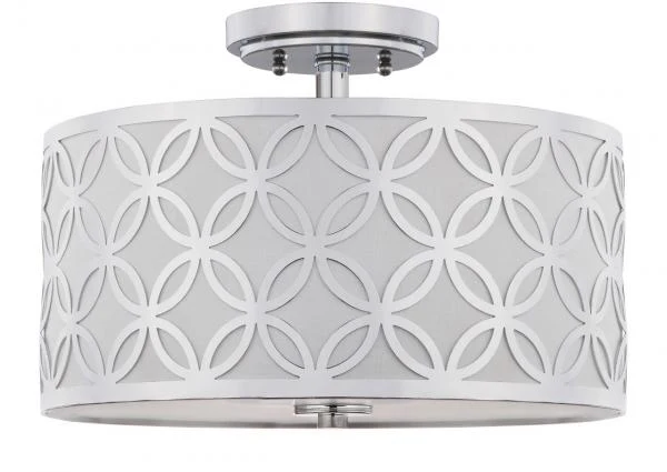 Safavieh Cecily Leaf Trellis 3 Light 15-Inch Dia Chrome Flush Mount - Chrome - Image 3