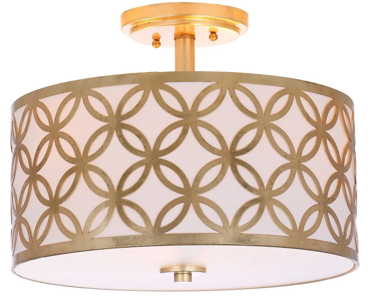 Safavieh Cecily Leaf Trellis 3 Light 15-Inch Dia Gold Flush Mount - Gold - Image 3