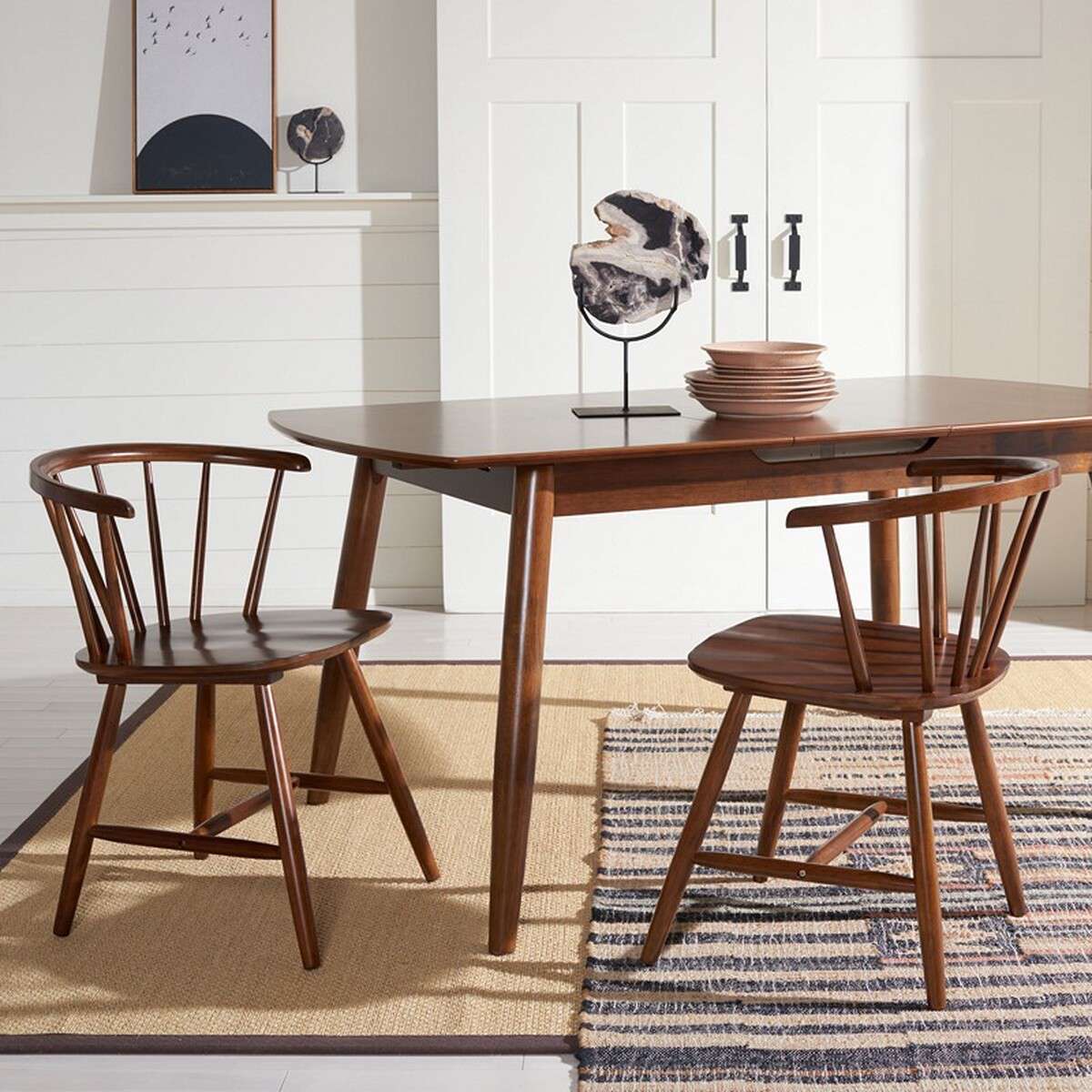 Safavieh Ceres Dining Chair Set Of 2 - Walnut - Image 4