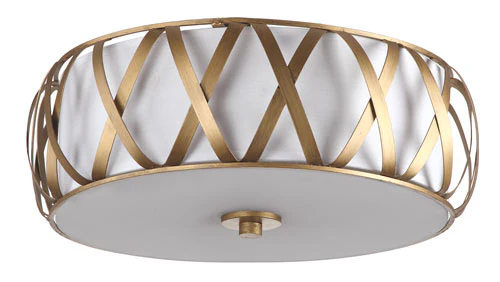 Safavieh Charing 2 Light Antique Gold 15.4-Inch Dia Cross Flush Mount - Antique Gold - Image 2