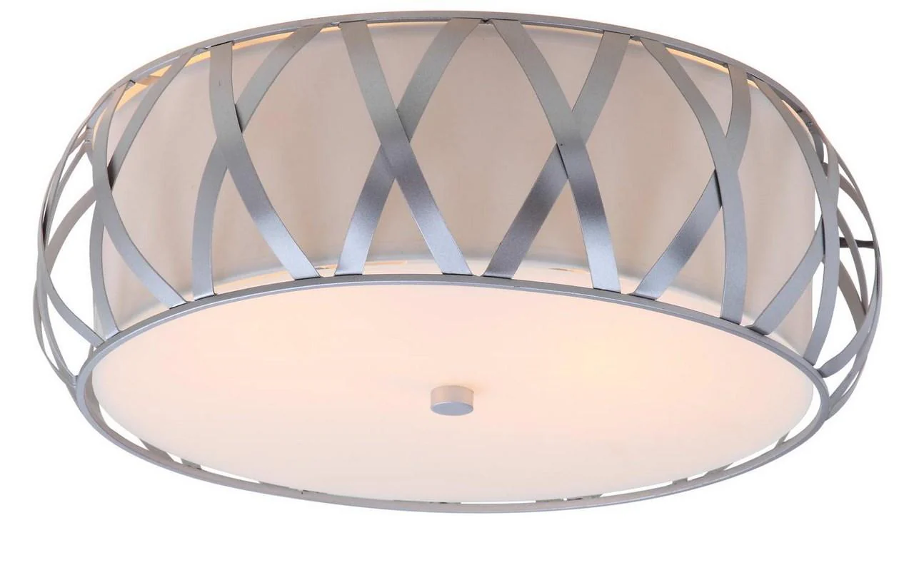 Safavieh Charing 2 Light Chrome 15.4-Inch Dia Cross Flush Mount - Chrome - Image 2