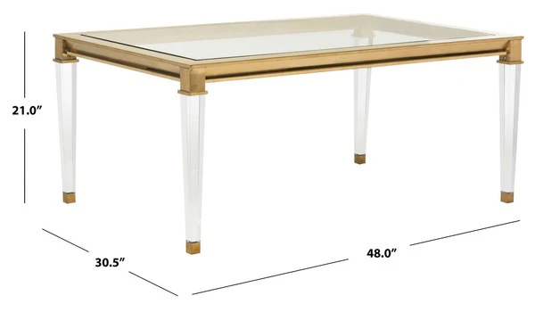 Safavieh Charleston Coffee Table - Gold - Image 4