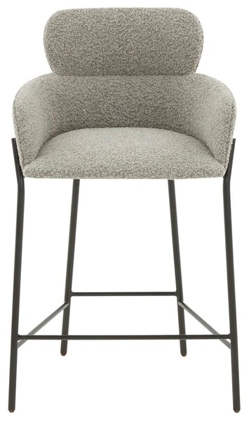 Safavieh Charlize Velvet Counter Stool - Light Gray - Image 2