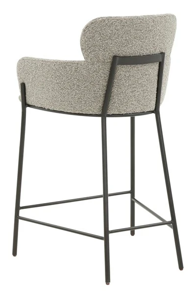 Safavieh Charlize Velvet Counter Stool - Light Gray - Image 4