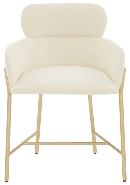 Safavieh Charlize Velvet Dining Chair - Ivory - Image 2
