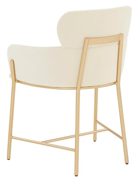 Safavieh Charlize Velvet Dining Chair - Ivory - Image 4