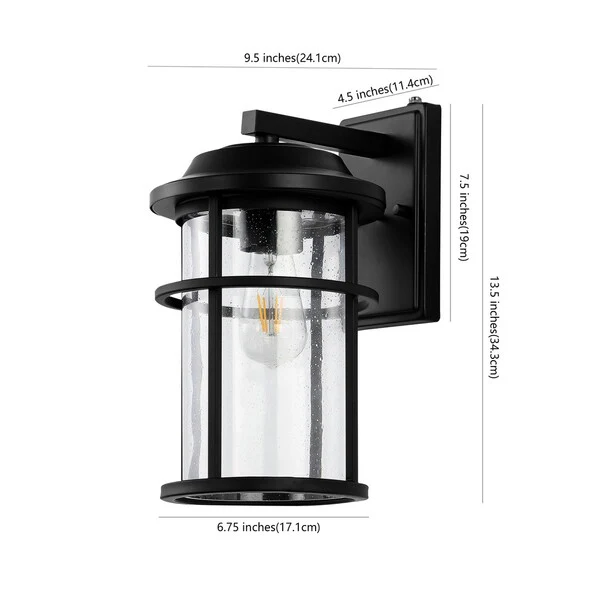 Safavieh Cianna Outdoor Wall Sconce Set Of 2 - Matte Black - Image 3