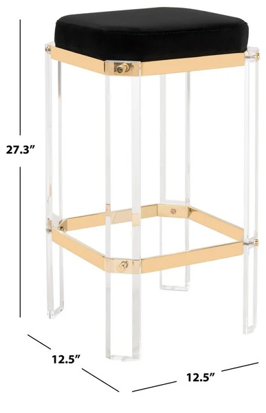 Safavieh Cicely Acrylic Bar Stool - Gold - Image 3