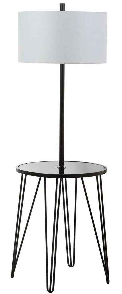 Safavieh Ciro 58-Inch H Floor Lamp Side Table - Black - Image 2