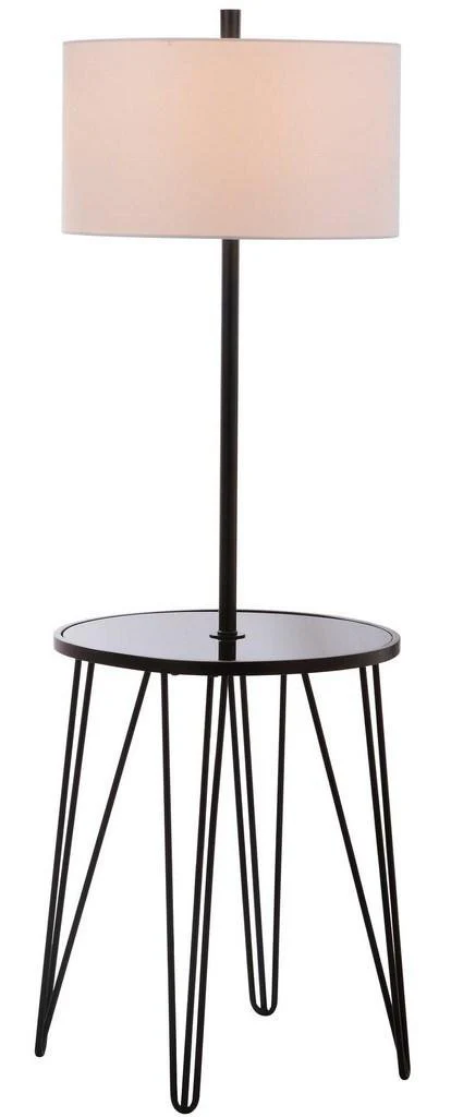 Safavieh Ciro 58-Inch H Floor Lamp Side Table - Black - Image 3