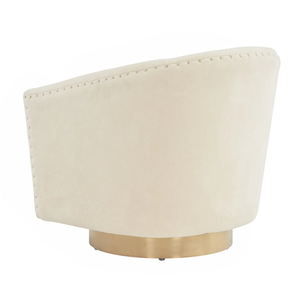 Safavieh Clara Quilted Swivel Tub Chair - Ivory - Image 5