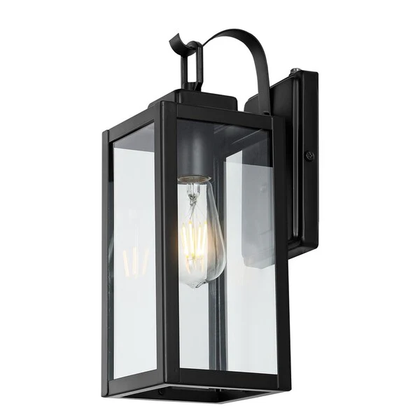 Safavieh Clemens Outdoor Wall Sconce Set Of 2 - Matte Black - Image 2