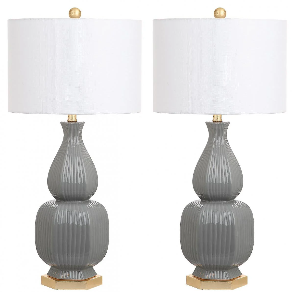 Safavieh Cleo 31.5-Inch H Table Lamp Set Of 2 - Grey - Image 2