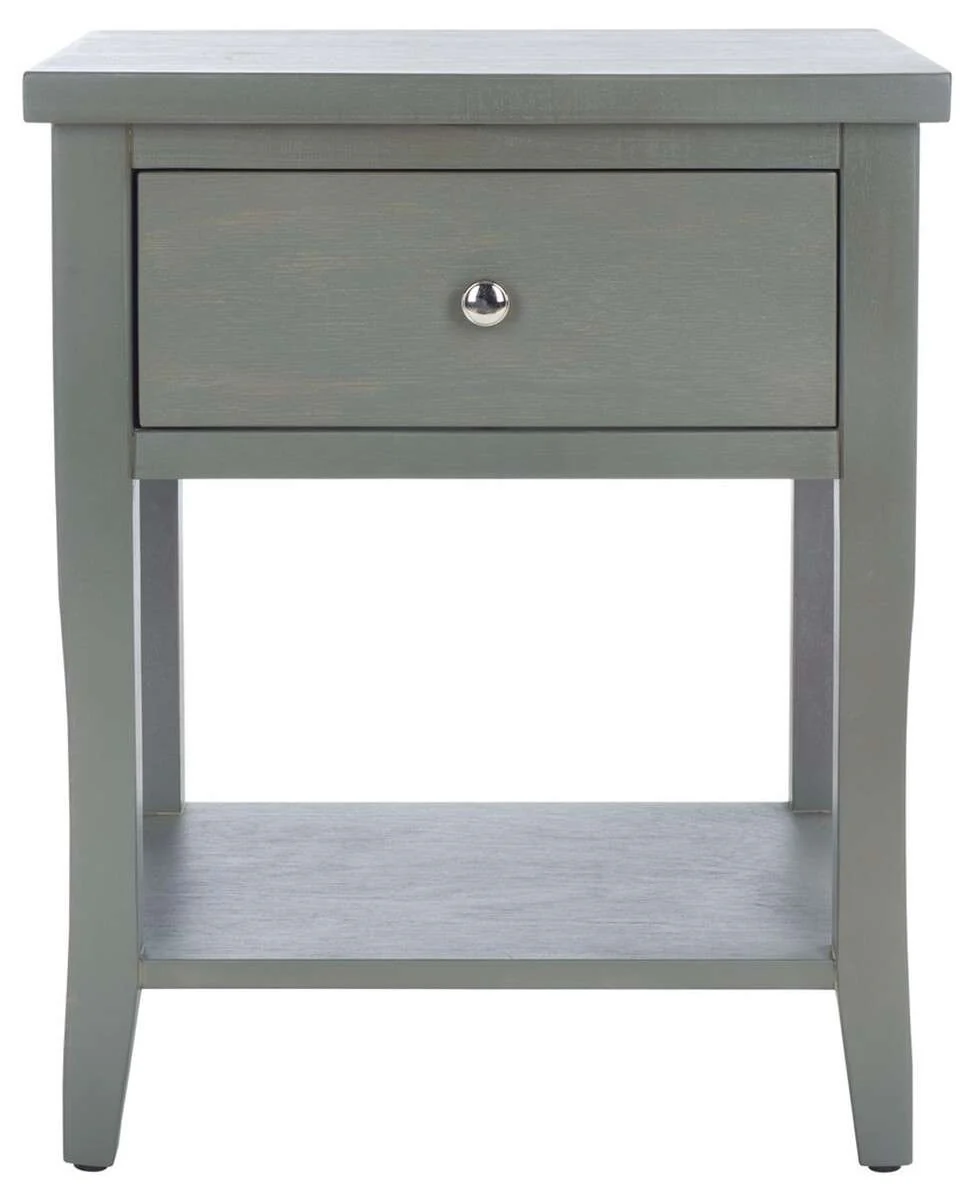 Safavieh Coby Nightstand With Storage Drawer - Ash Gray - Image 2