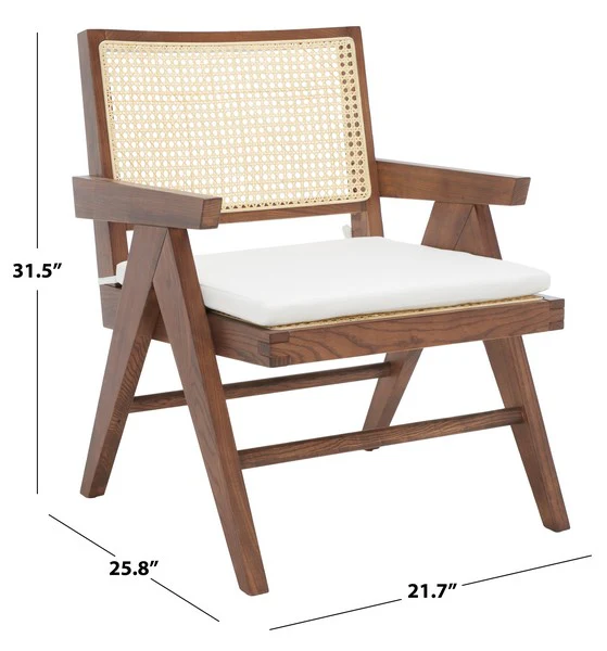 Safavieh Colette Rattan Accent Chair - Walnut - Image 4