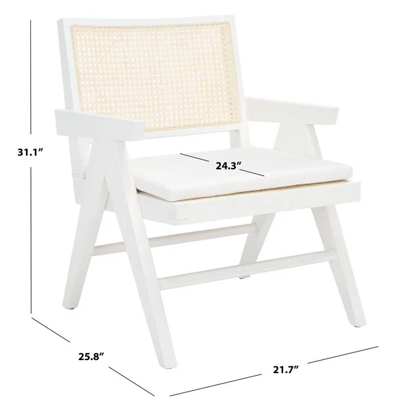 Safavieh Colette Rattan Accent Chair - White - Image 5