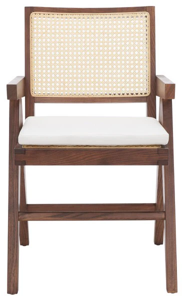 Safavieh Colette Rattan Armchair - Walnut - Image 2