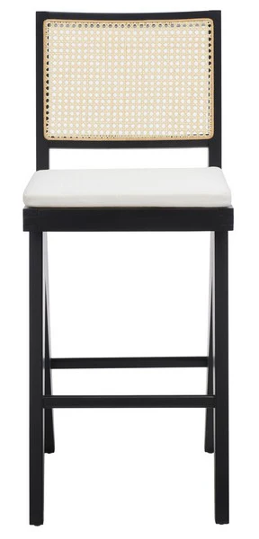 Safavieh Colette Rattan Barstool - Black - Image 2