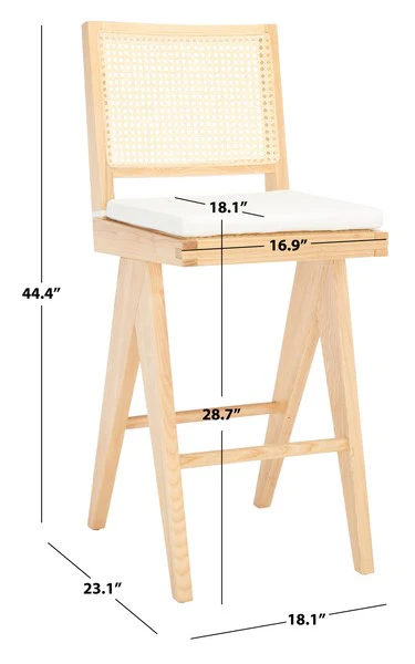 Safavieh Colette Rattan Barstool - Natural - Image 3
