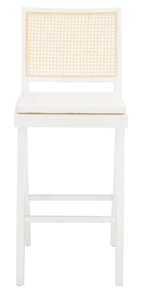 Safavieh Colette Rattan Barstool - White - Image 5