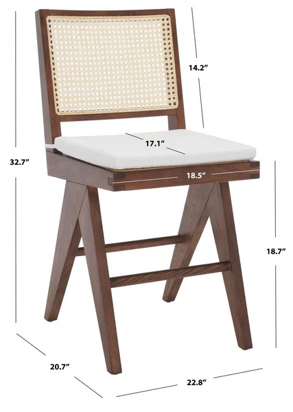 Safavieh Colette Rattan Counter Stool - Walnut - Image 3