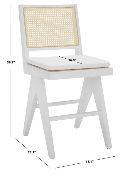 Safavieh Colette Rattan Counter Stool - White - Image 3