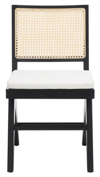 Safavieh Colette Rattan Dining Chair Set Of 2 - Black - Image 2