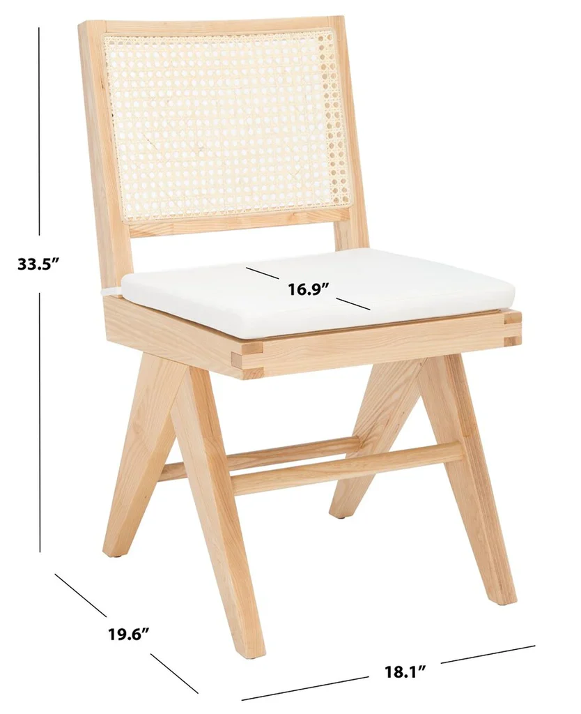 Safavieh Colette Rattan Dining Chair Set Of 2 - Natural - Image 6