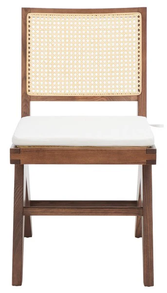 Safavieh Colette Rattan Dining Chair Set Of 2 - Walnut - Image 2
