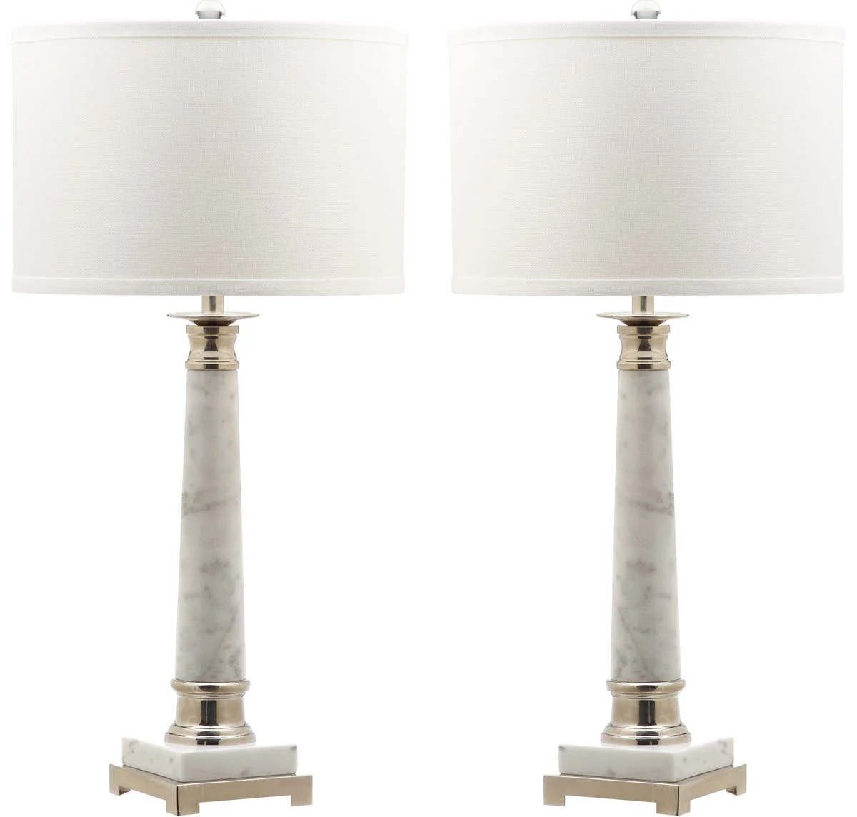 Safavieh Colleen 31-Inch H Table Lamp Set Of 2 - White Marble - Image 2